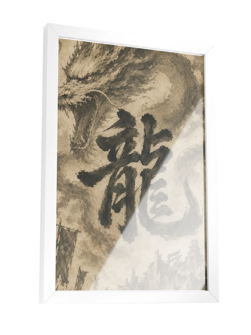 Dragon of the Fallen Castle - Framed Print