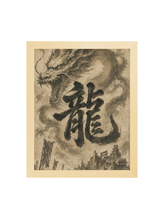 Dragon of the Fallen Castle - Framed Print