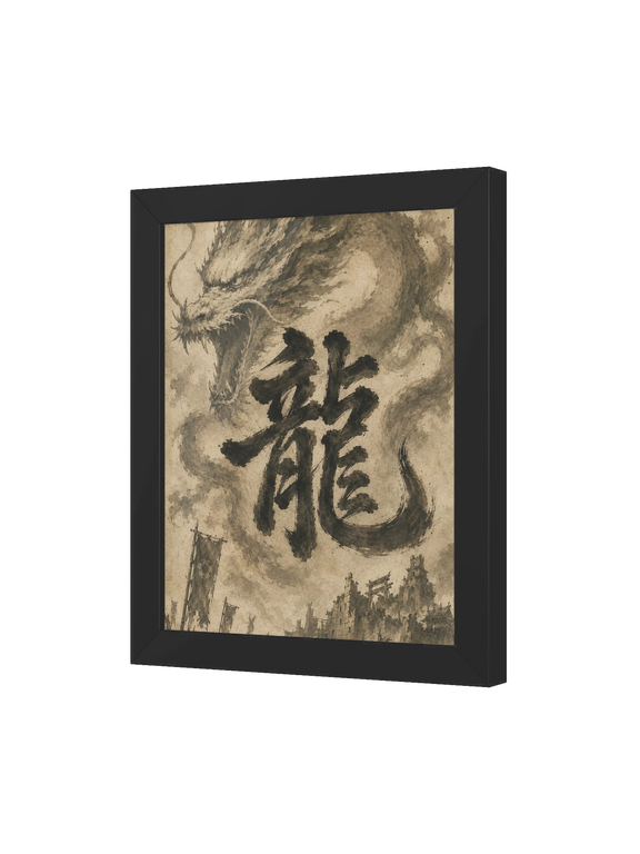 Dragon of the Fallen Castle - Framed Print