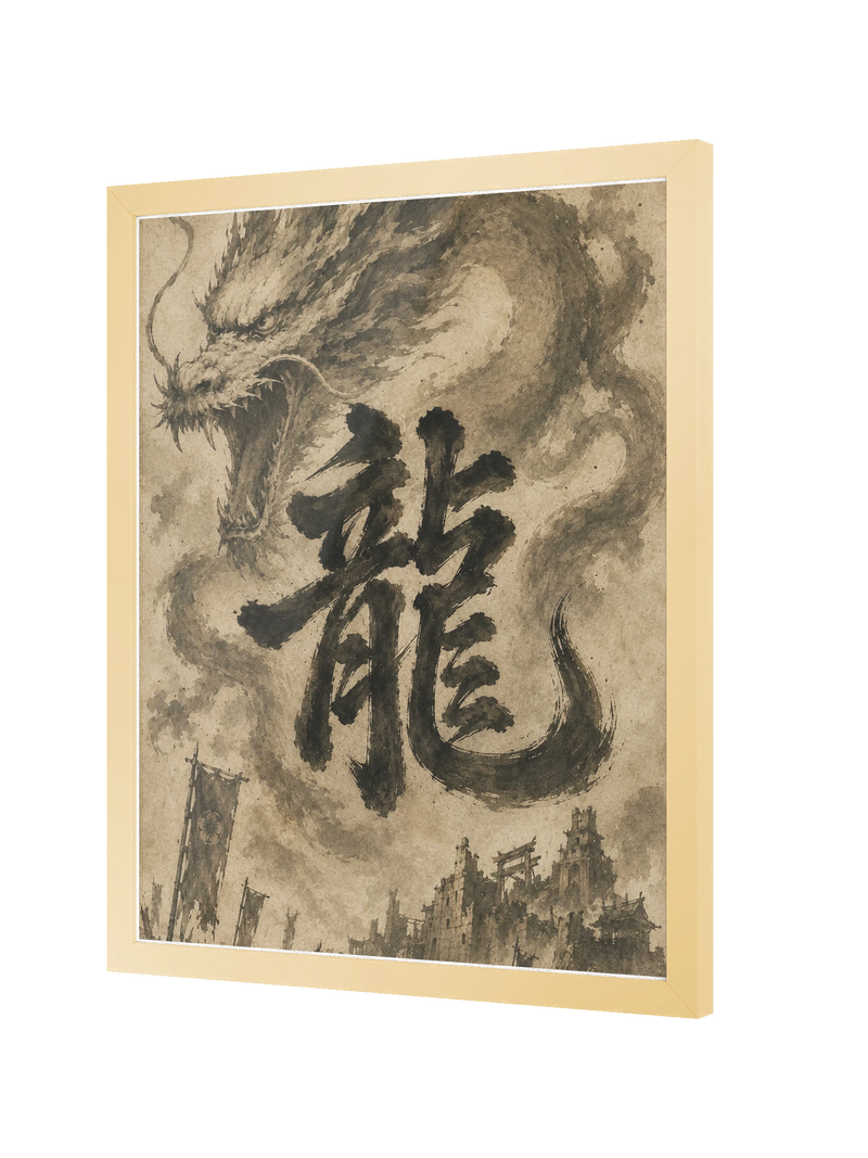 Dragon of the Fallen Castle - Framed Print