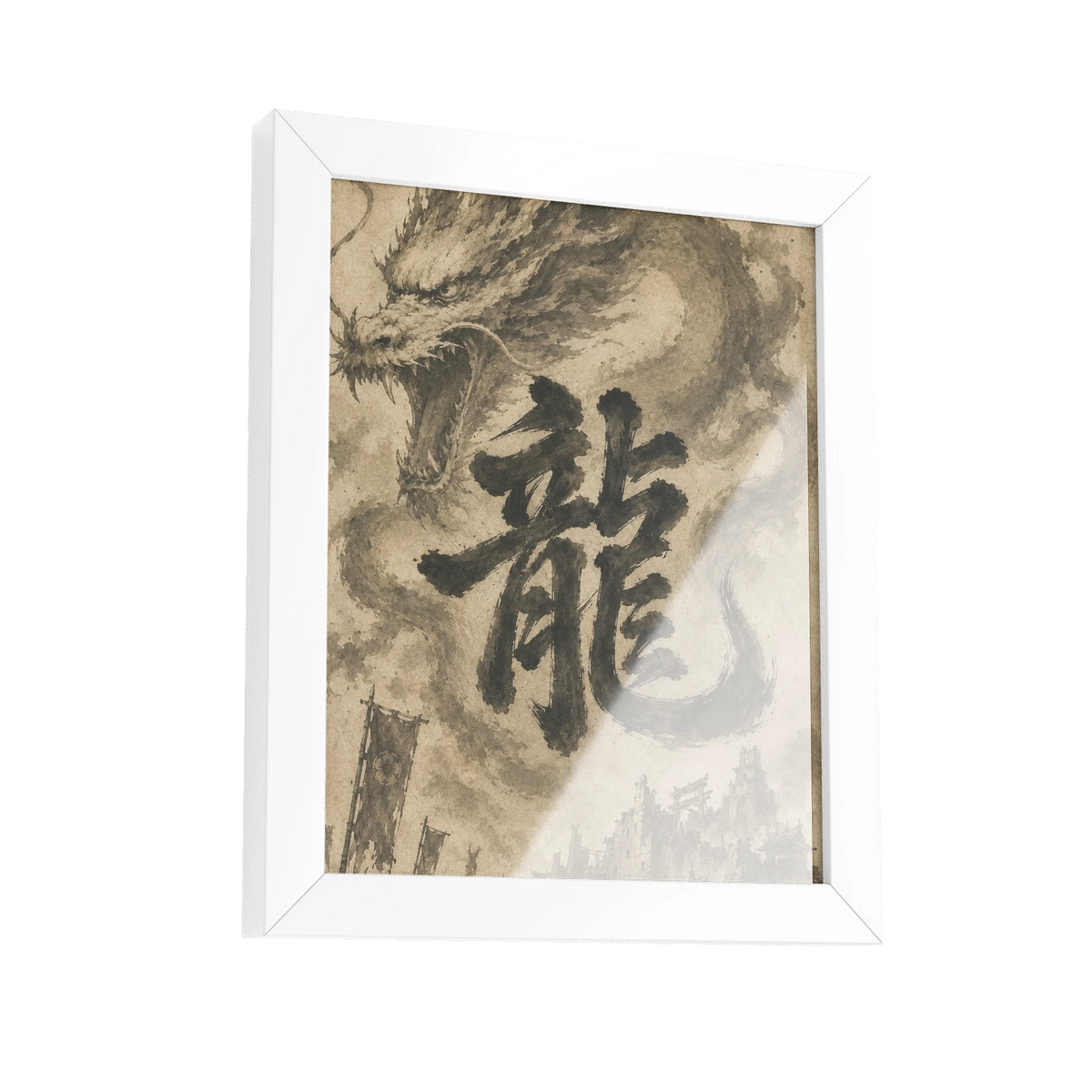 Dragon of the Fallen Castle - Framed Print