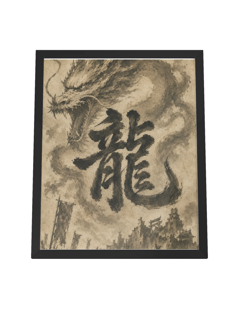 Dragon of the Fallen Castle - Framed Print