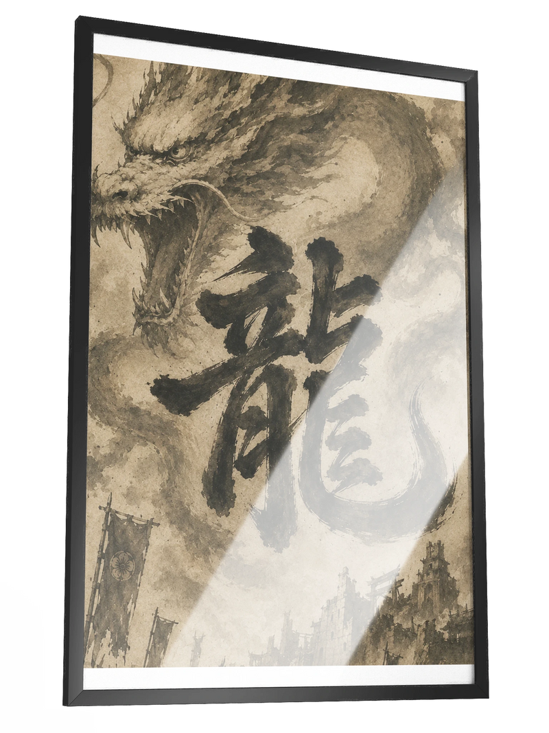 Dragon of the Fallen Castle - Framed Print