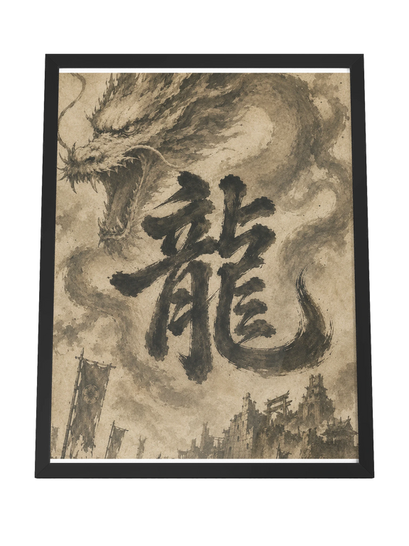 Dragon of the Fallen Castle - Framed Print
