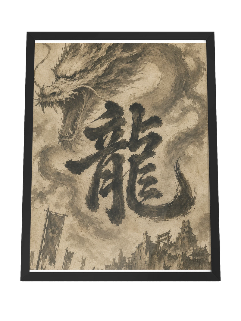 Dragon of the Fallen Castle - Framed Print