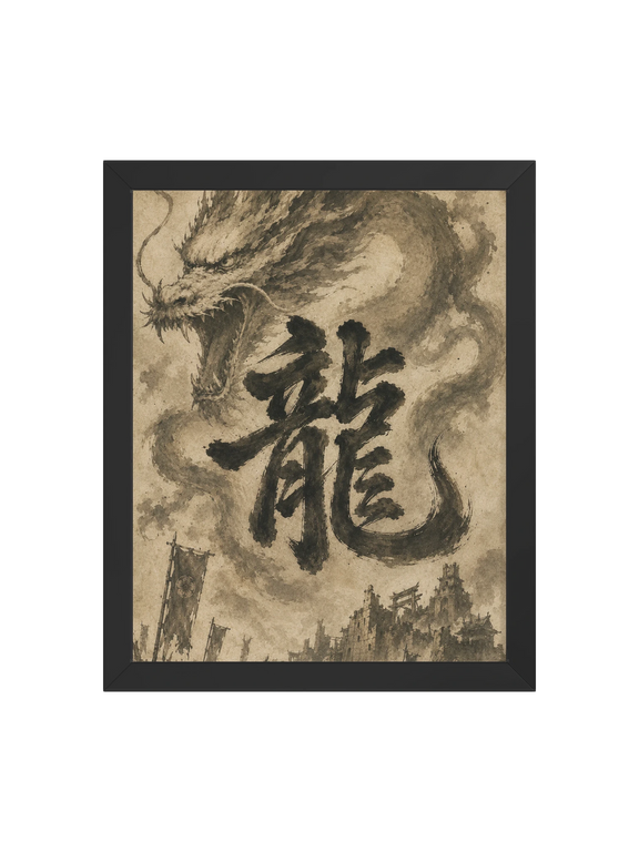 Dragon of the Fallen Castle - Framed Print