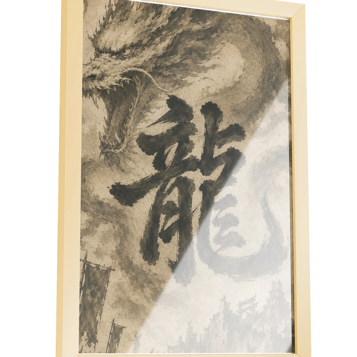 Dragon of the Fallen Castle - Framed Print