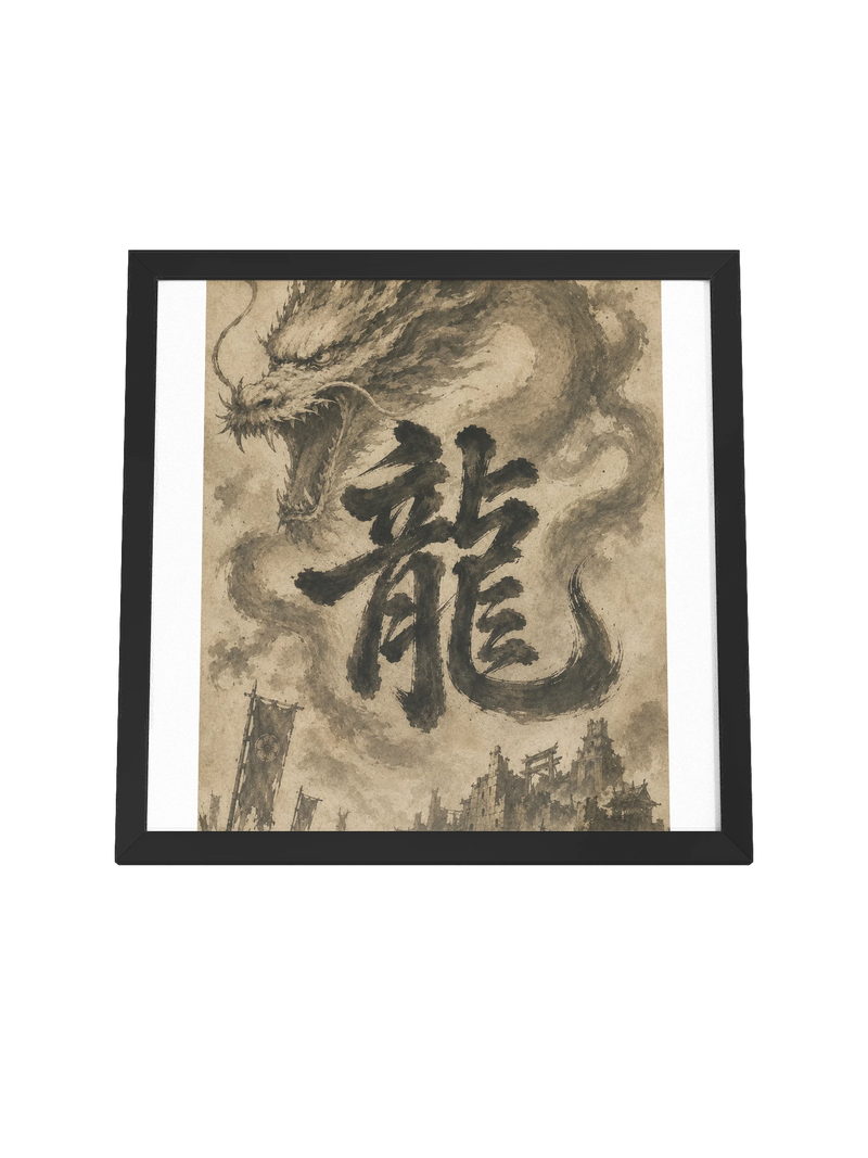 Dragon of the Fallen Castle - Framed Print