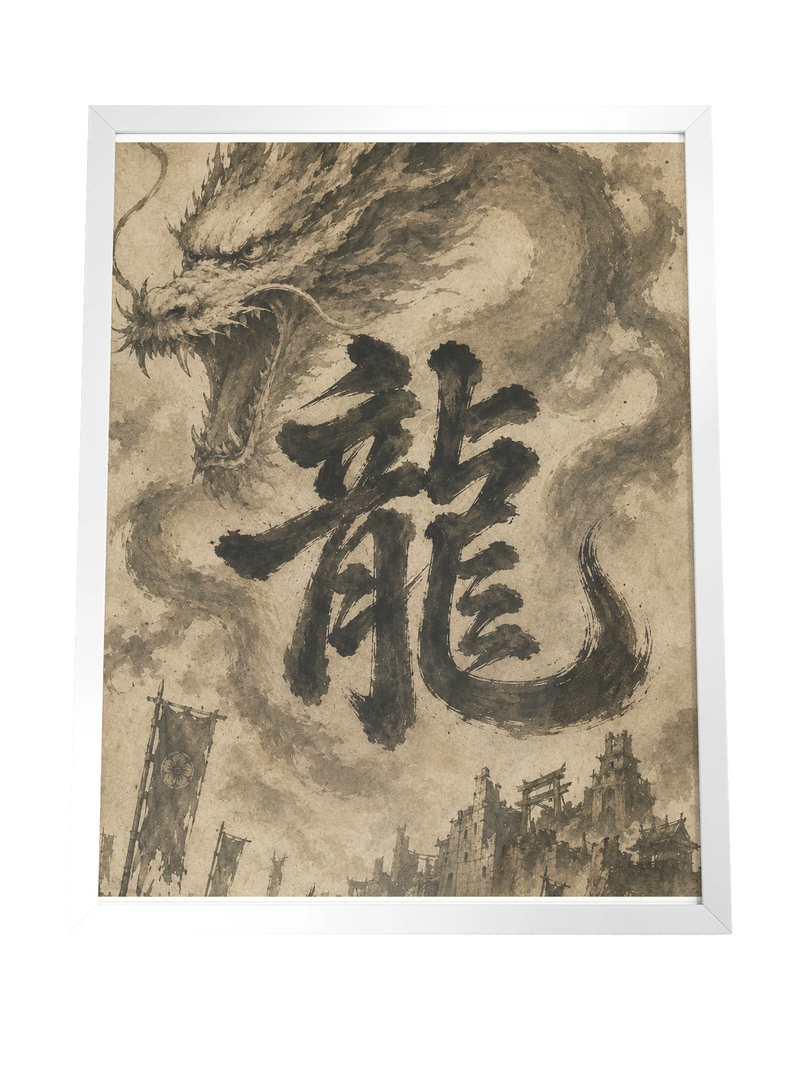 Dragon of the Fallen Castle - Framed Print