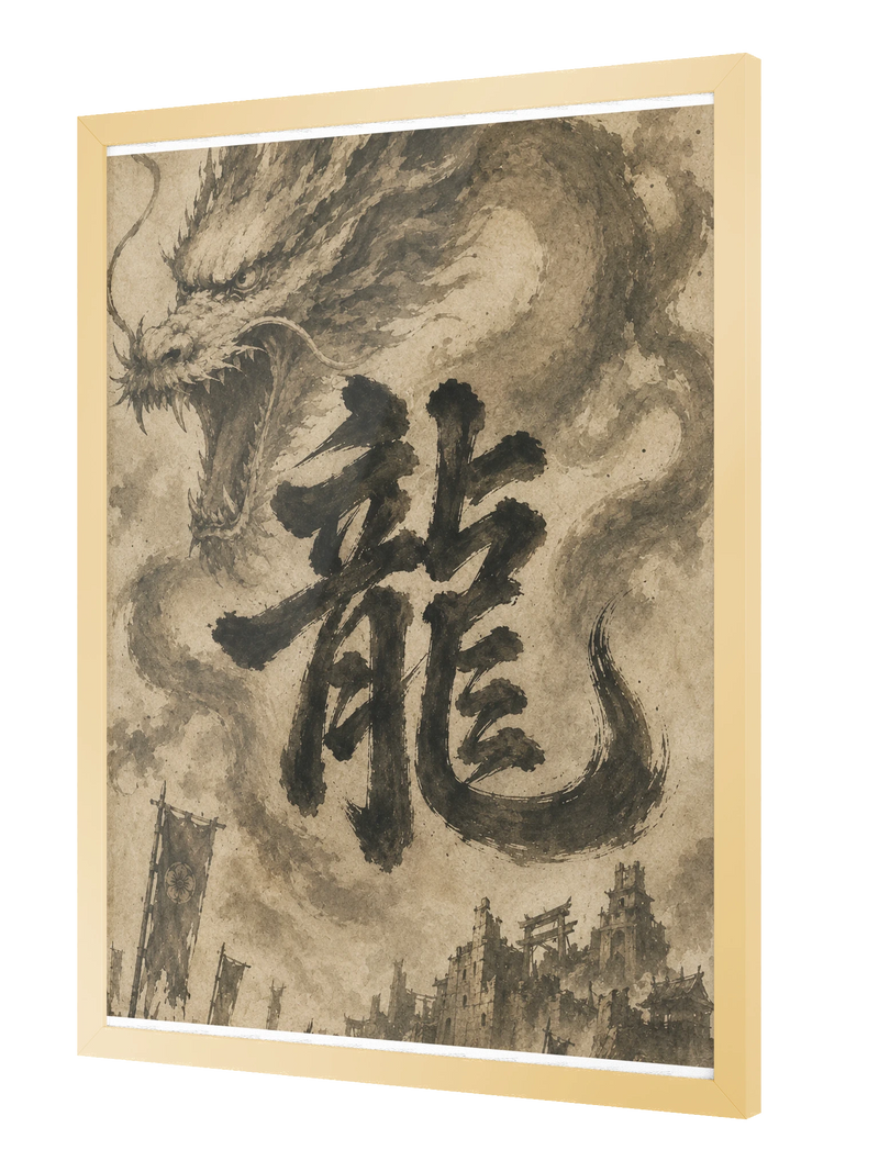 Dragon of the Fallen Castle - Framed Print