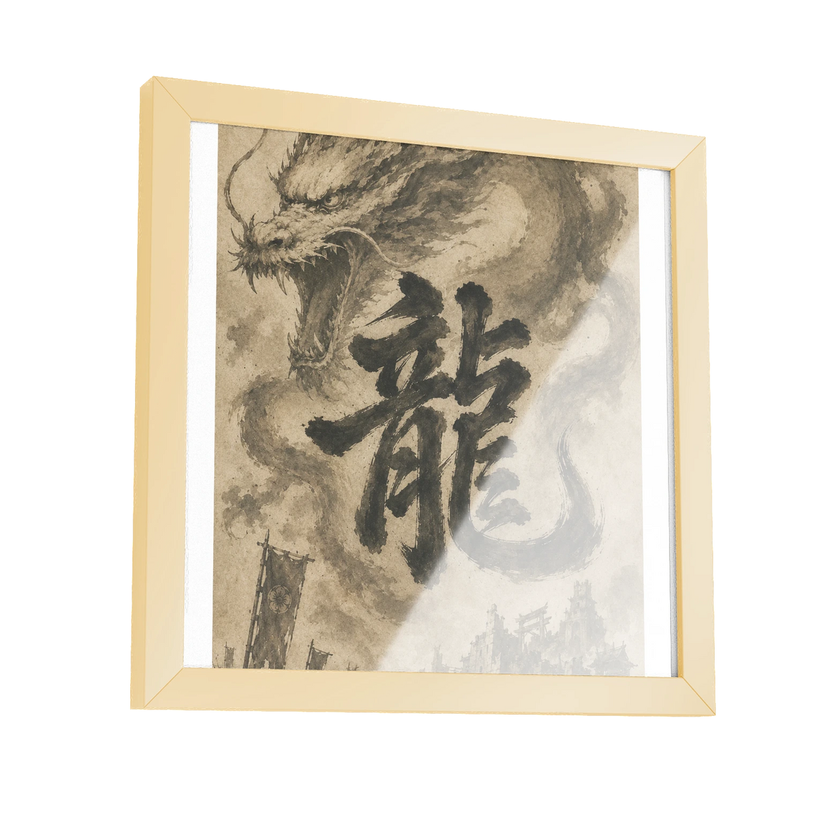 Dragon of the Fallen Castle - Framed Print