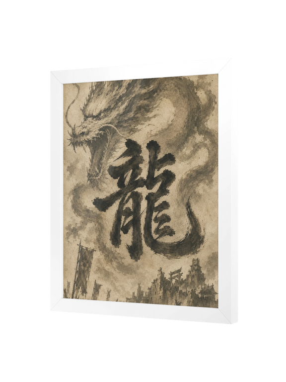 Dragon of the Fallen Castle - Framed Print
