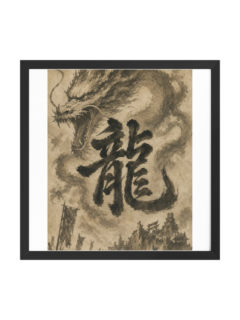 Dragon of the Fallen Castle - Framed Print