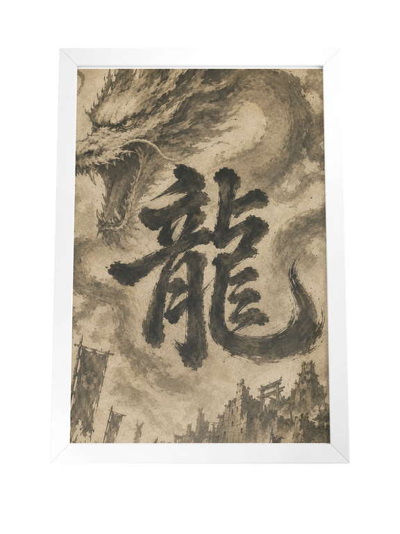 Dragon of the Fallen Castle - Framed Print