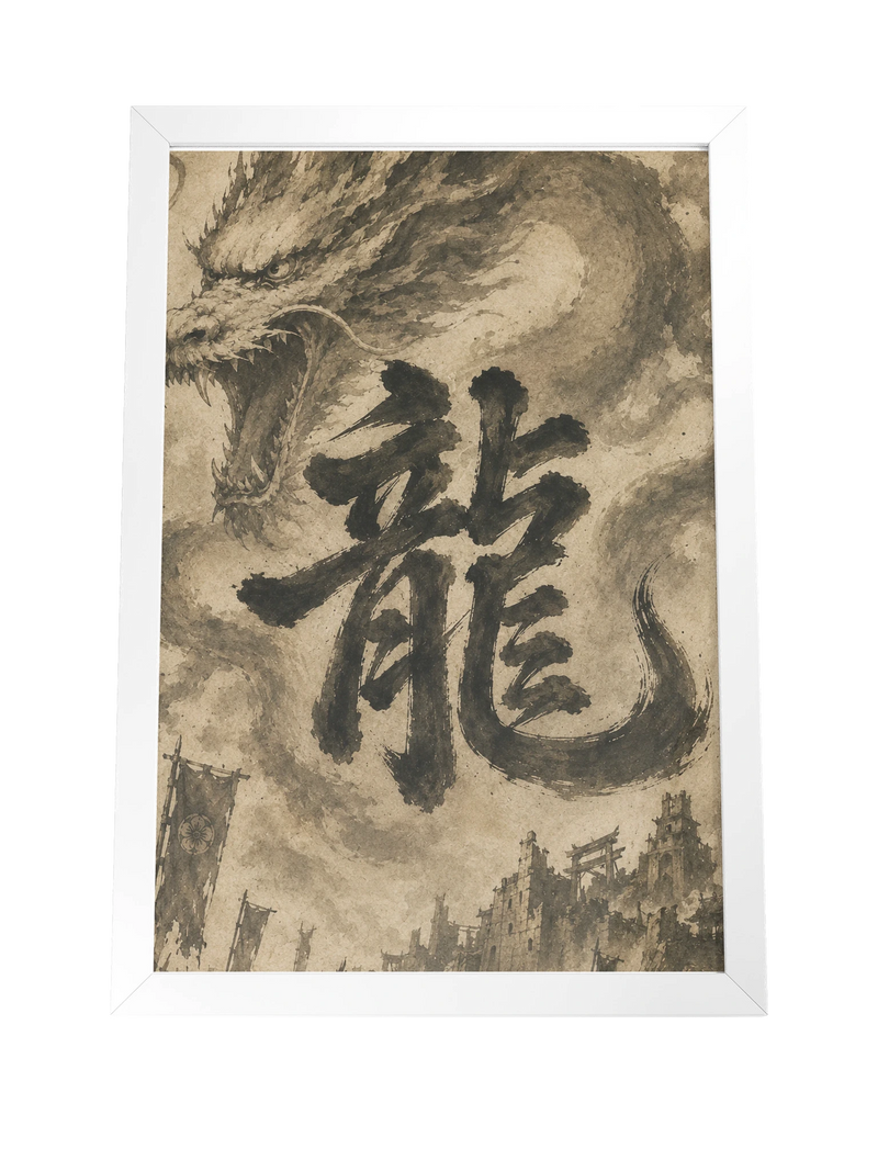 Dragon of the Fallen Castle - Framed Print