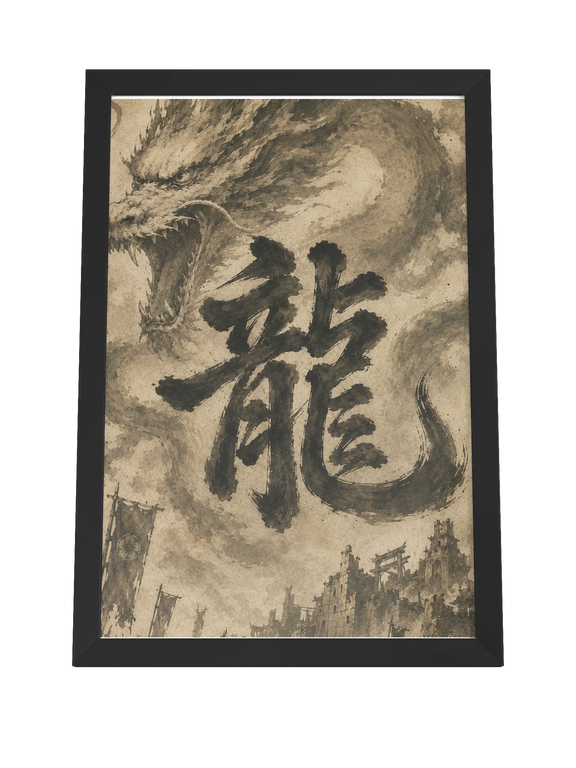Dragon of the Fallen Castle - Framed Print
