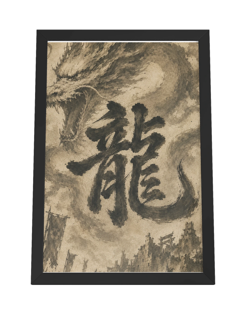 Dragon of the Fallen Castle - Framed Print