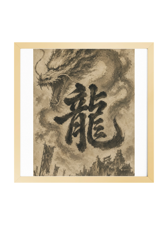 Dragon of the Fallen Castle - Framed Print