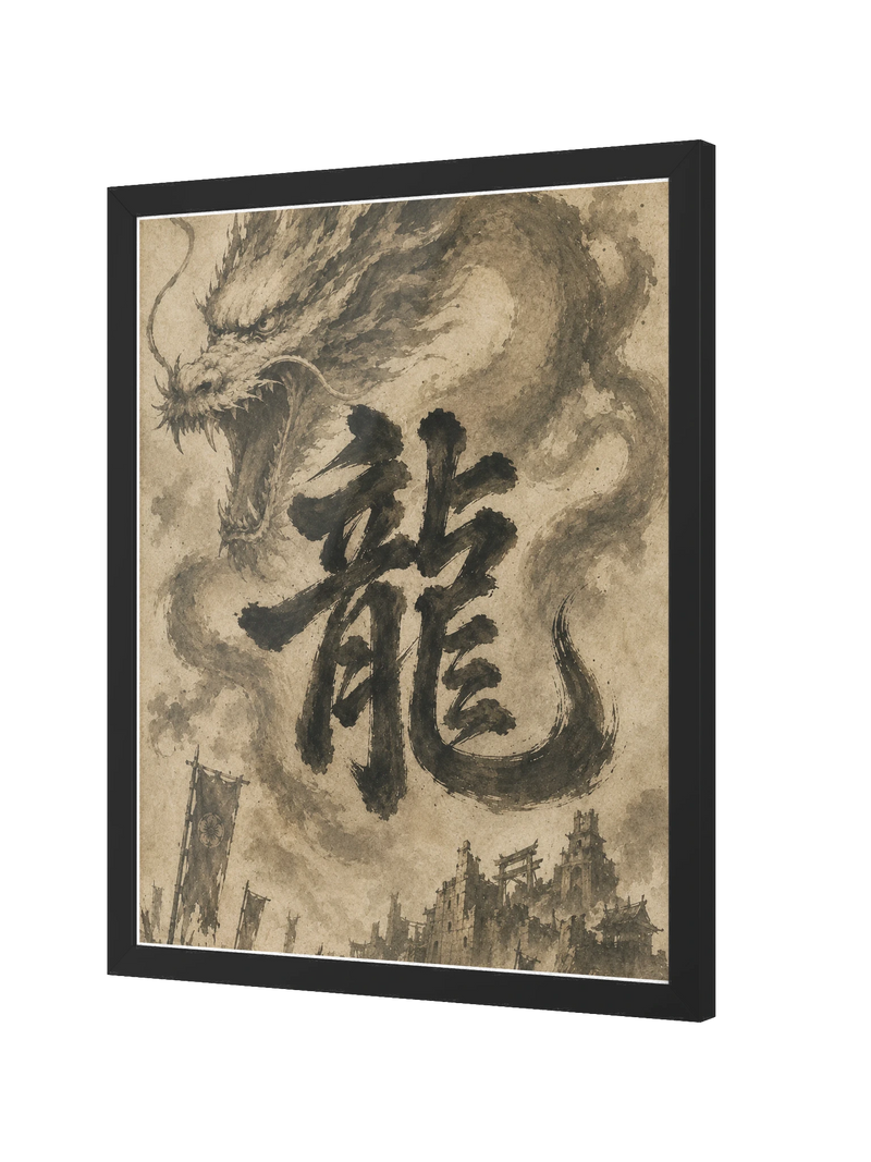 Dragon of the Fallen Castle - Framed Print
