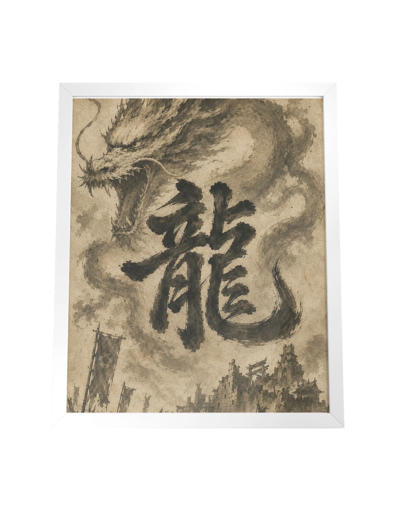 Dragon of the Fallen Castle - Framed Print