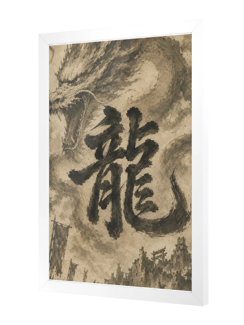 Dragon of the Fallen Castle - Framed Print