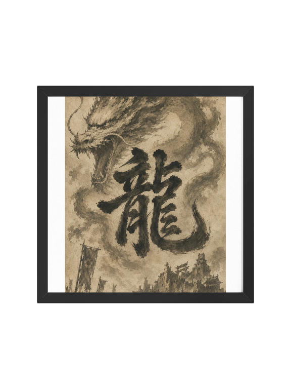Dragon of the Fallen Castle - Framed Print
