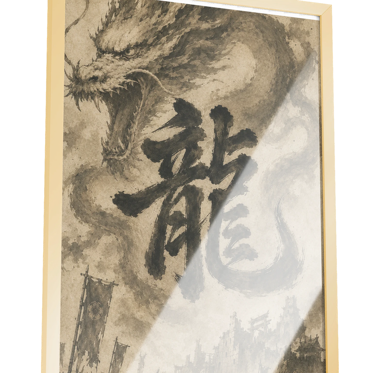 Dragon of the Fallen Castle - Framed Print