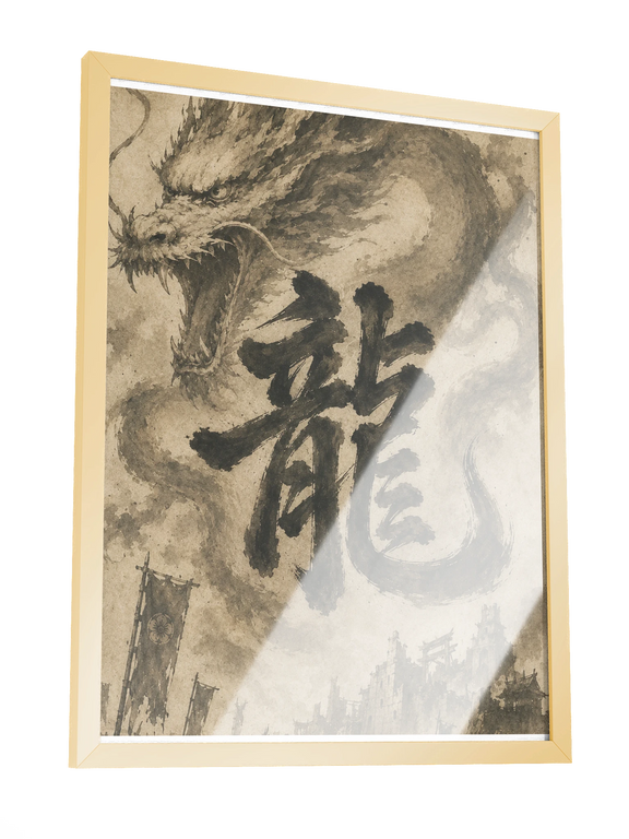 Dragon of the Fallen Castle - Framed Print