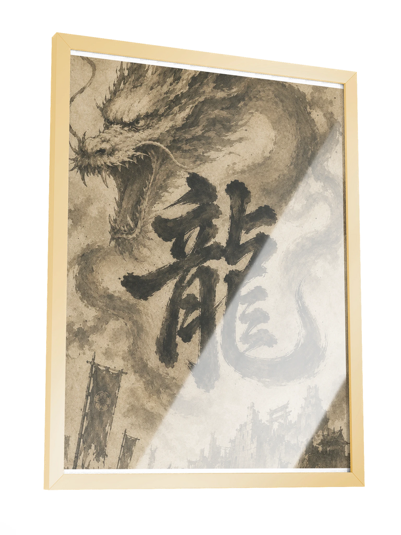 Dragon of the Fallen Castle - Framed Print