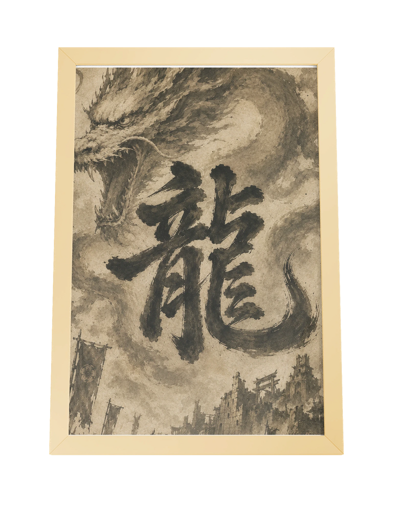 Dragon of the Fallen Castle - Framed Print