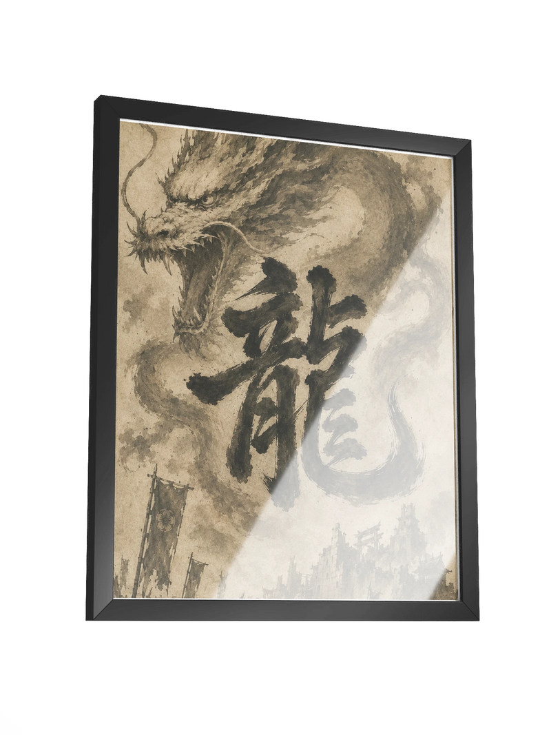 Dragon of the Fallen Castle - Framed Print