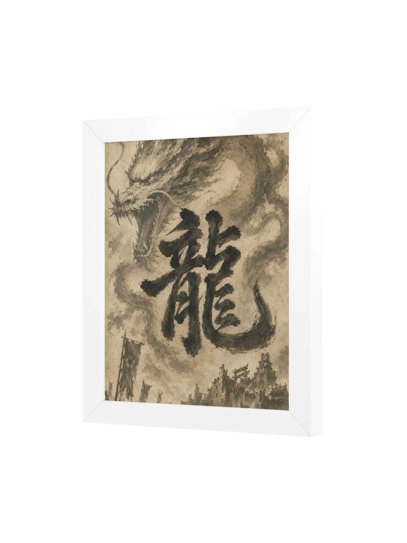 Dragon of the Fallen Castle - Framed Print