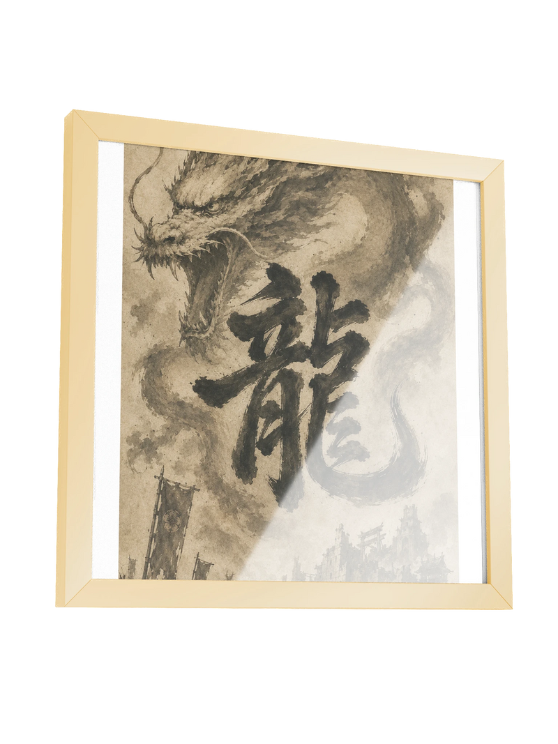 Dragon of the Fallen Castle - Framed Print