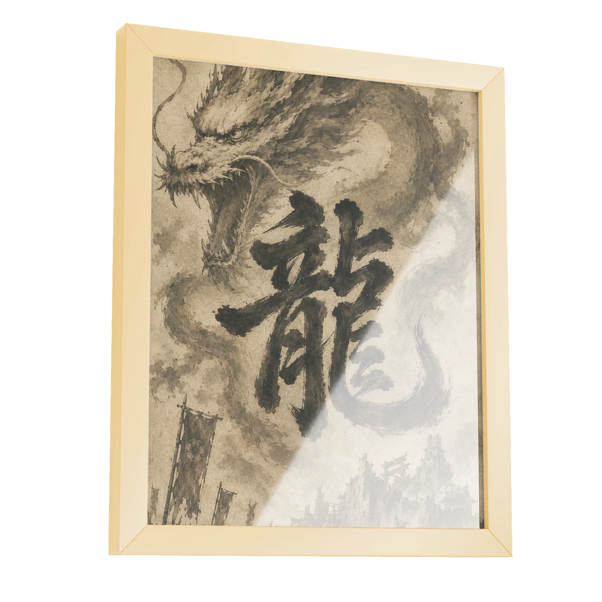 Dragon of the Fallen Castle - Framed Print
