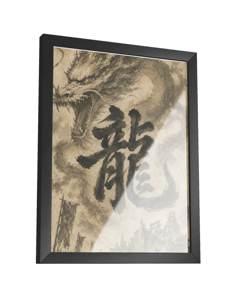 Dragon of the Fallen Castle - Framed Print