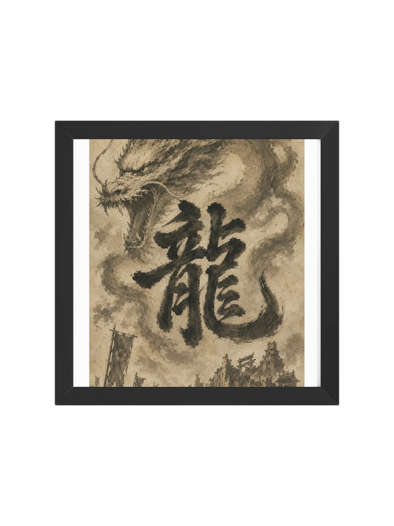 Dragon of the Fallen Castle - Framed Print