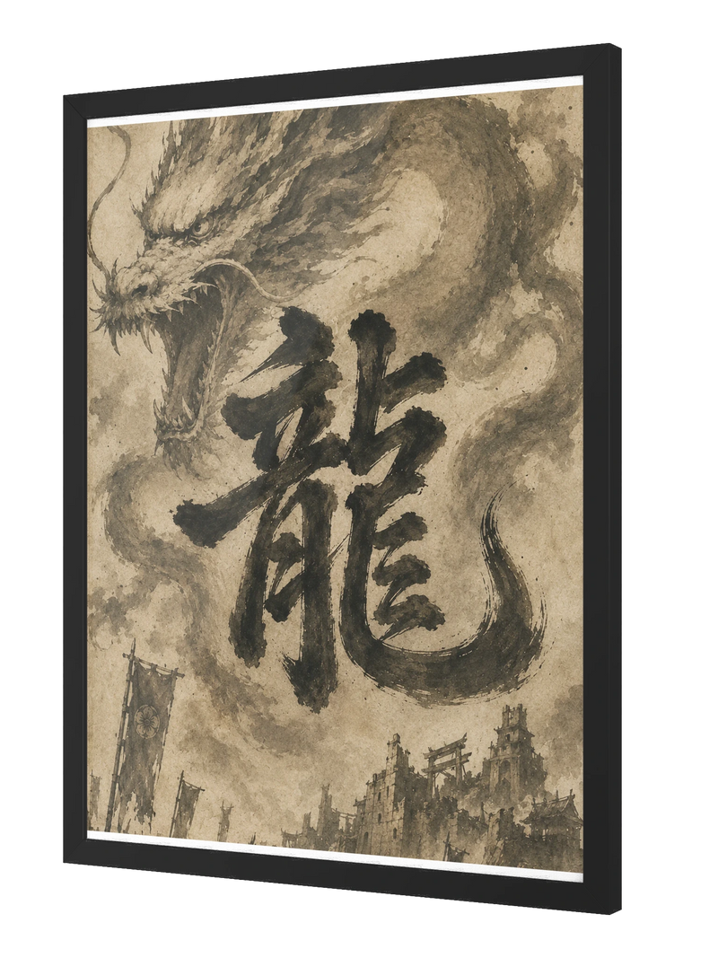 Dragon of the Fallen Castle - Framed Print