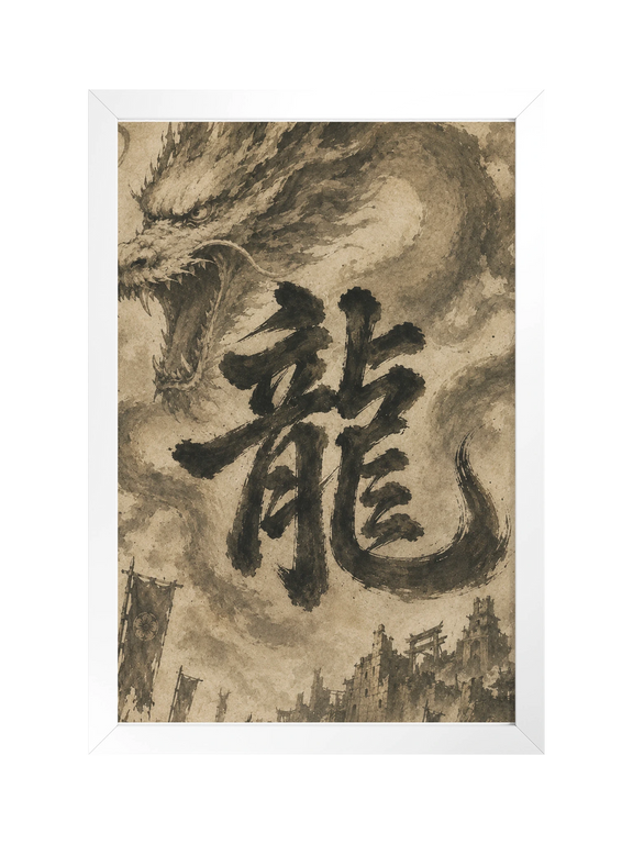 Dragon of the Fallen Castle - Framed Print