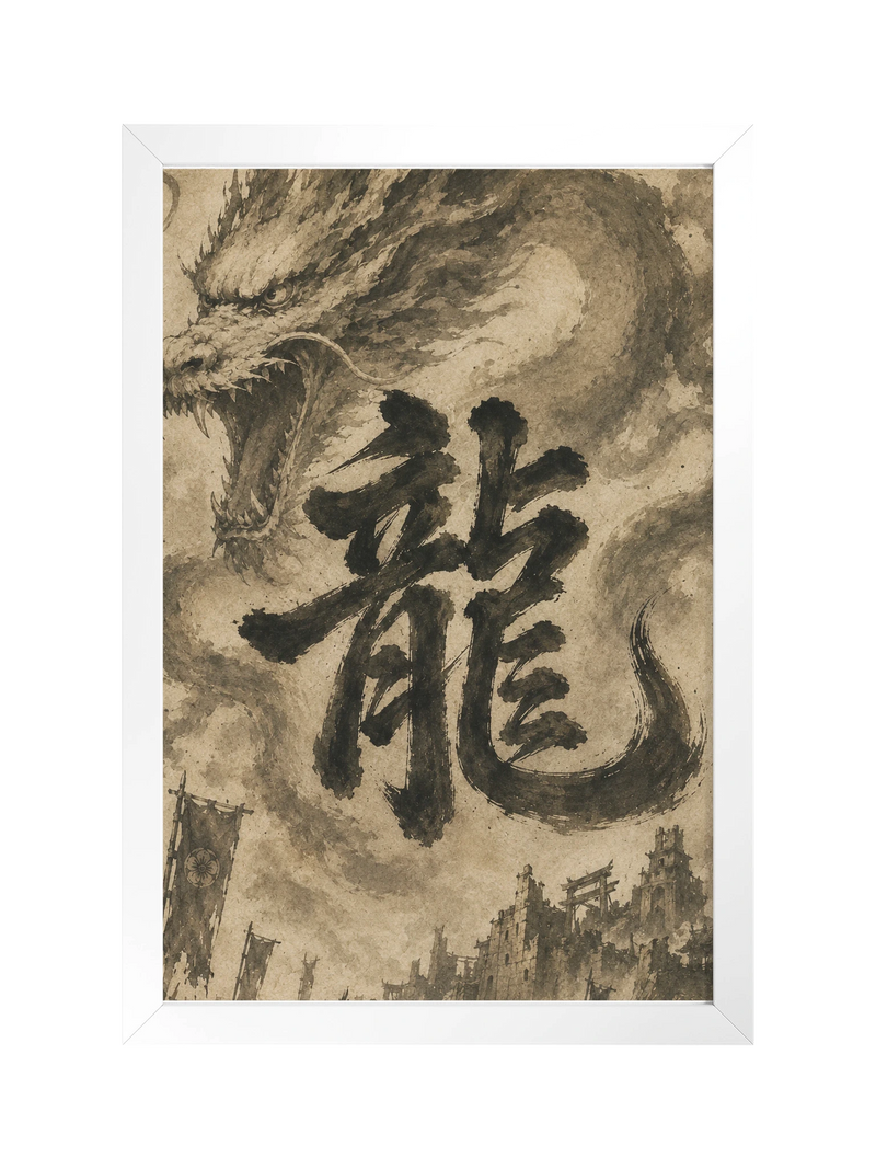Dragon of the Fallen Castle - Framed Print