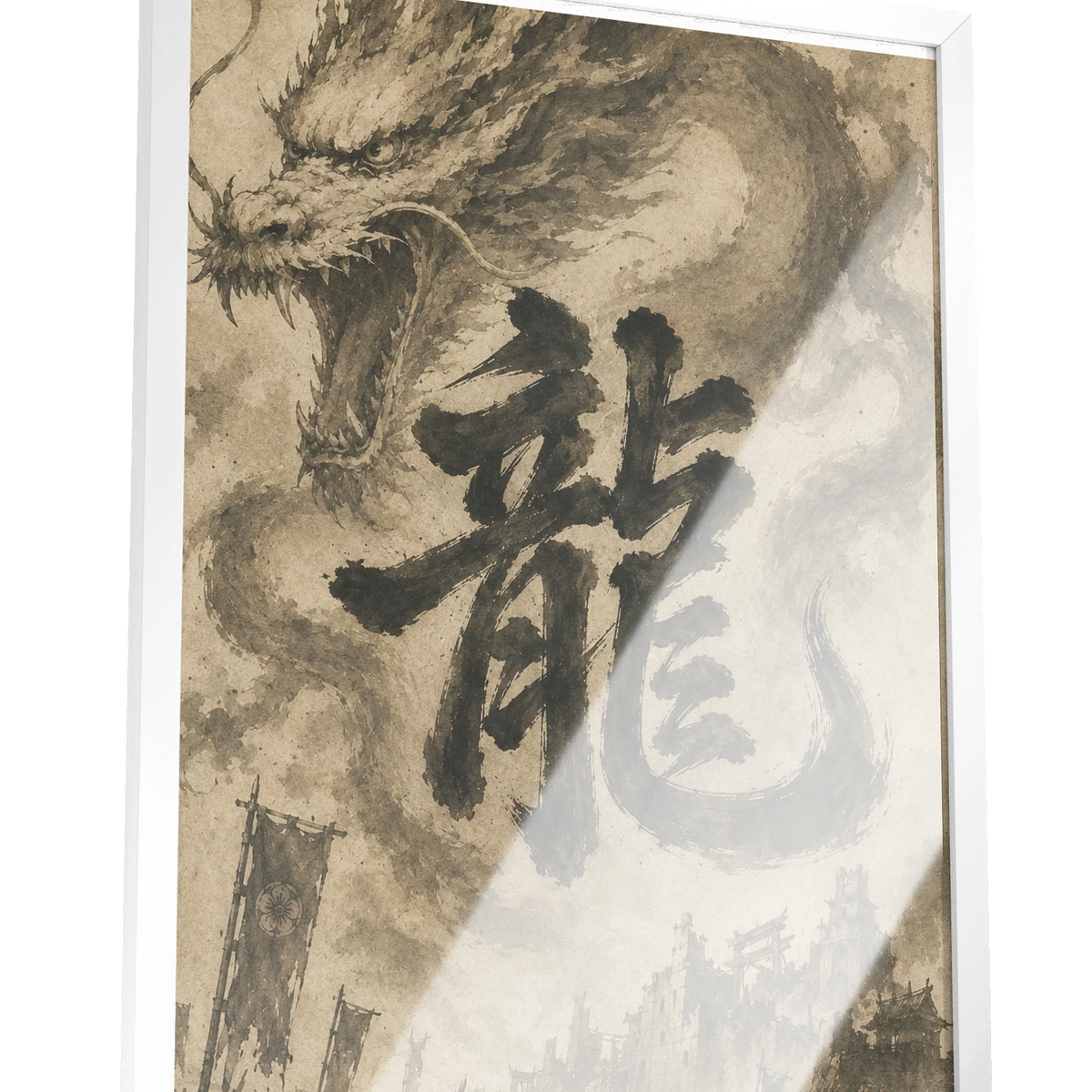 Dragon of the Fallen Castle - Framed Print