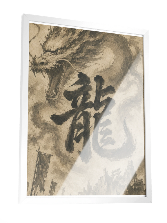 Dragon of the Fallen Castle - Framed Print