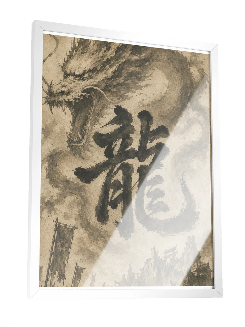 Dragon of the Fallen Castle - Framed Print