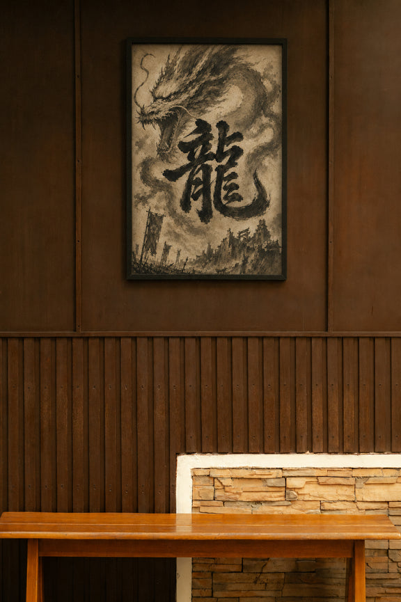 Dragon of the Fallen Castle - Framed Print